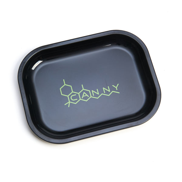 CANNY Rolling Tray – Large Metal Cigarette Rolling Tray | Large 5.5” x 7” Premium Tobacco Rolling Paper Tray (Black)